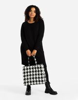 Houndstooth print - crno