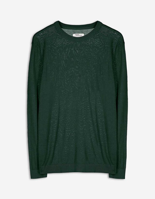 Pulover de tricot - Monocrom - Verde inchis
