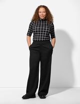 Pantaloni culotte - Gamba larga - nero