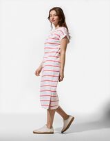 Kleid - Streifen - wei&szlig;