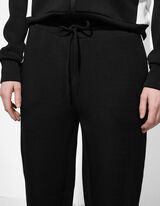 Jogpants - Kontrasteins&auml;tze - schwarz