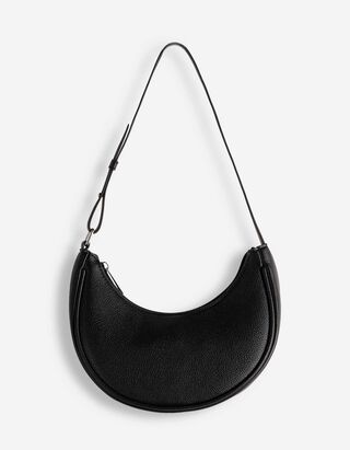 Handtasche - Lederoptik - schwarz