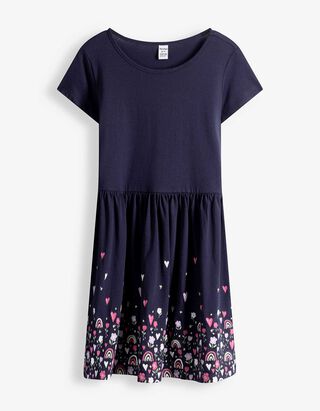 Kleid - Print - dunkelblau