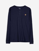 Longsleeve - Label - donkerblauw