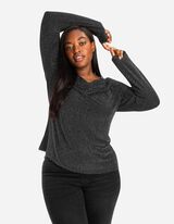 Shirt - Lurex - zwart