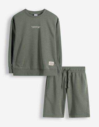 Set aus Sweatshirt und Hose - Sweat - dunkelgr&uuml;n