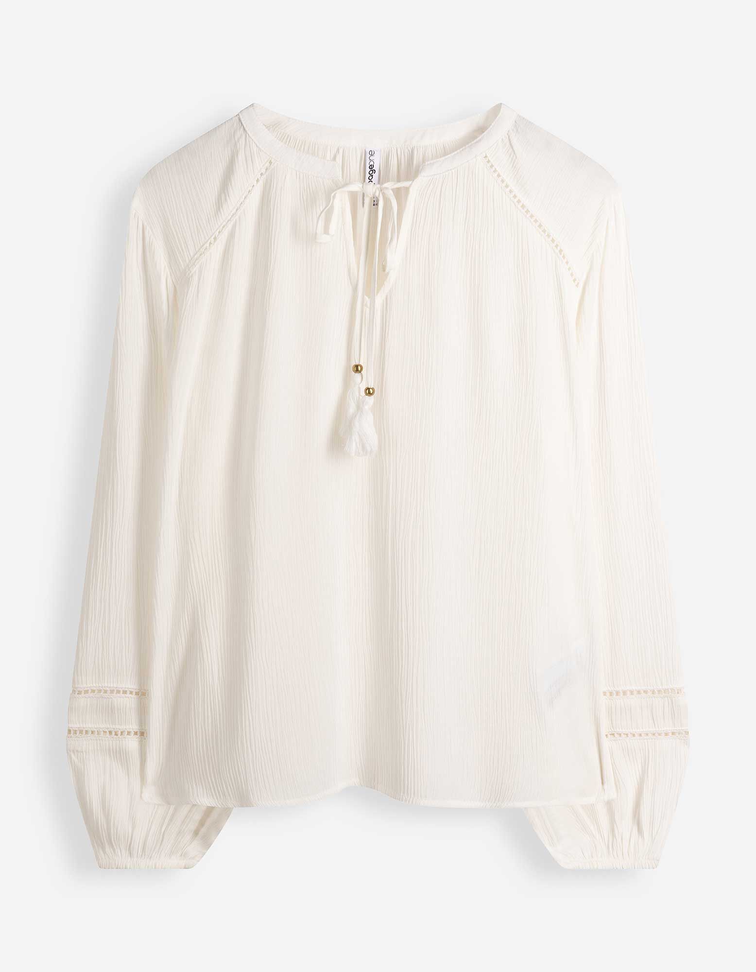 Blouse - Unicolore - Blanc cass&eacute;