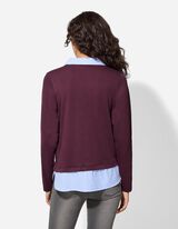 Blouseshirt - Katoenmix - donkerlila