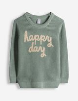 Pullover - Stickereien - gr&uuml;n