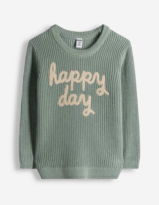 Pullover - Stickereien - gr&uuml;n