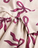 Kleid - Allover-Print - Beige