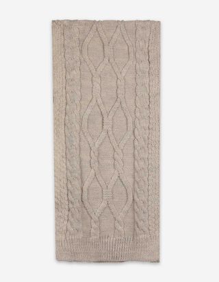 Schal - Zopfstrick - beige