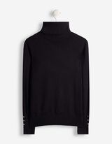Strickpullover - Rollkragen - Schwarz