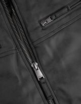 Bikerjacke - Abnehmbare Kapuze - dunkelgrau