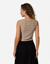 Cropped Top - Spitze - Beige