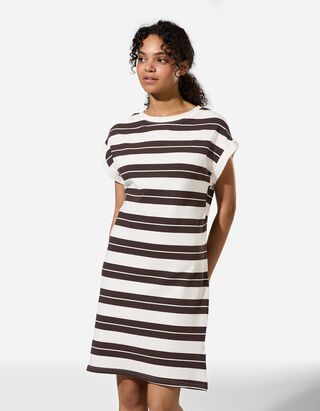 Robe - Coupe droite - Blanc cass&eacute;