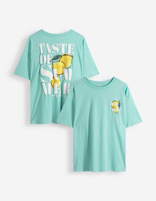 T-Shirt - R&uuml;ckenprint - Mint