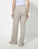 Kalhoty s širokými nohavicemi - Mušelín - sv. zelena