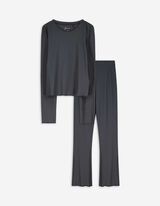 Ensemble pyjama (T-shirt et pantalon) - Côtes - Bleu foncé