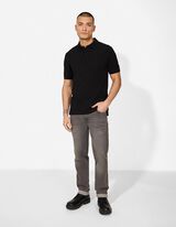 Poloshirt - einfarbig - schwarz