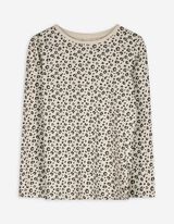 Pyjama Set aus Sweatshirt und Hose - Leopardenmuster - weiß