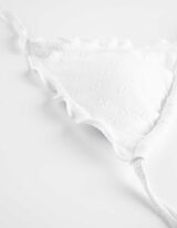 góra od bikini - haft - bialy