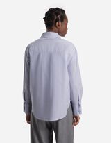 bluzka koszulowa - kieszeń na piersi - jasny niebieski