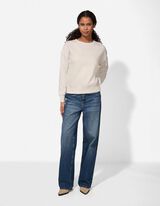 Sweatshirt - Oversized Fit - wei&szlig;