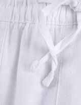 Kalhoty - Směs se lnem - bílá