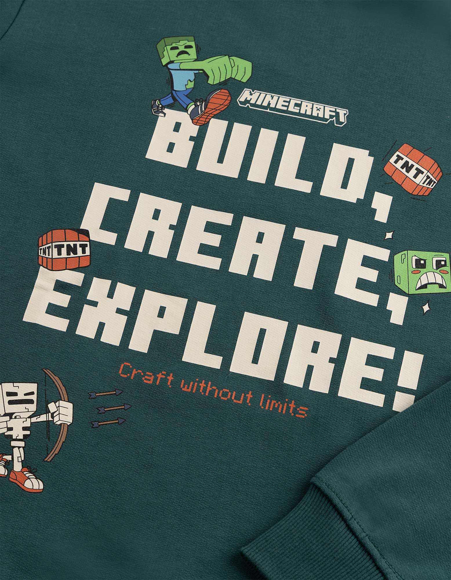 Mikina - Minecraft - Tmavě zelen&aacute;