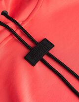 Pulover s kapuco - Mehko na otip - svetlo rdeca