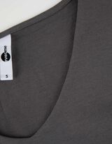 Longsleeve - V-hals - donkergrijs