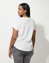 Maglia - Scollo a V - bianco