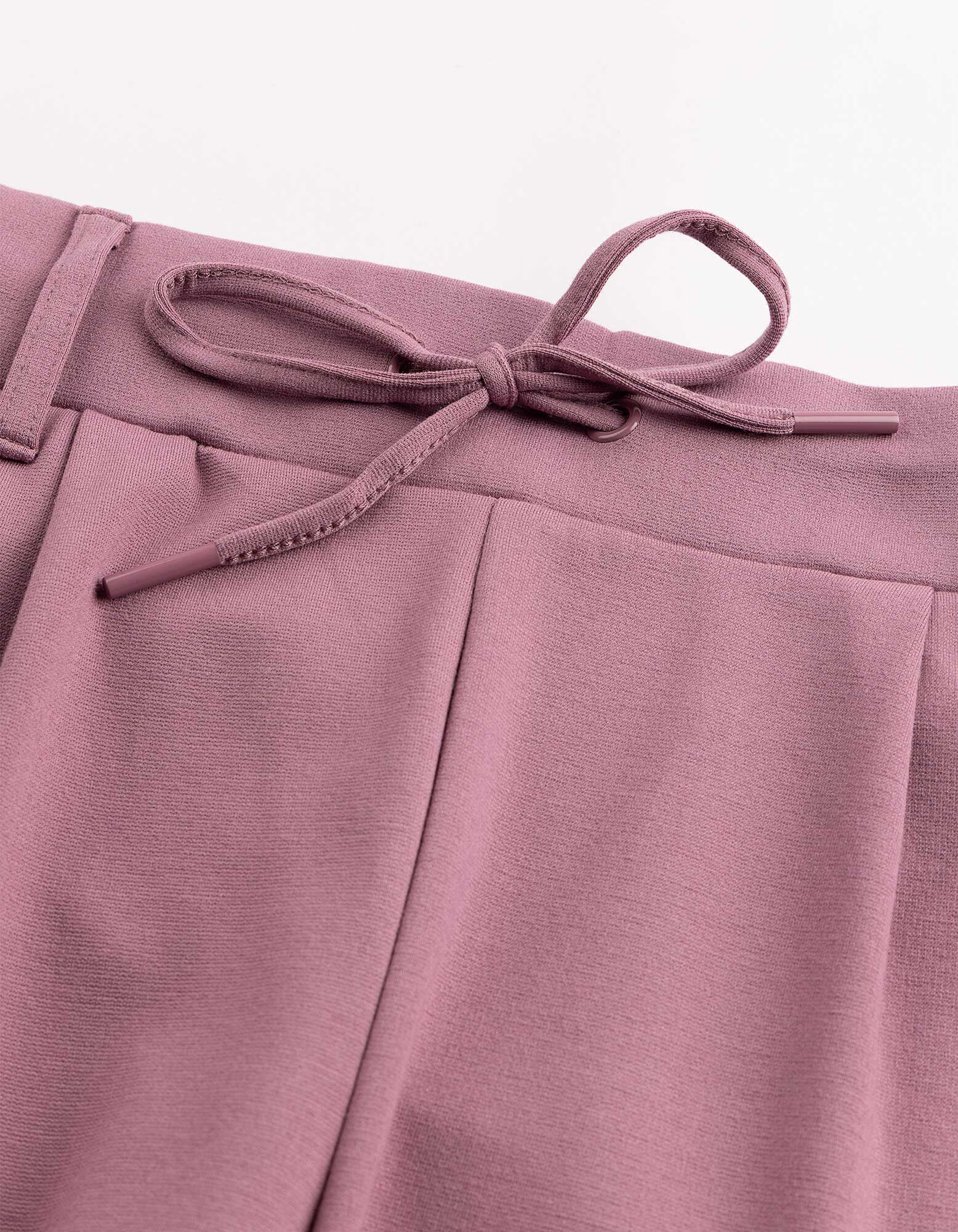 Broek - Regular fit - Bessenrood