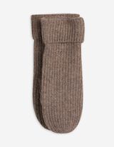 Fäustlinge - Rippstrick - braun