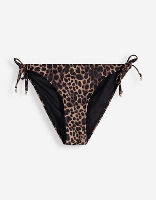 Bikinislip - Seitliche Schn&uuml;rungen - braun