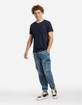 Majica kratkih rukava - Džep na prsima - tamno plava