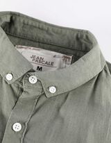 Košulja - Mješavina lana - tamno zelena