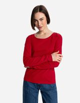 Maglia a manica lunga - Basic - rosso scuro
