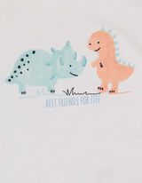 Bodi kratkih rukava - Print - bela