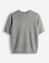 Pullover - Kurze &Auml;rmel - grau