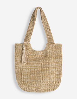 Beuteltasche - Stroh - Beige