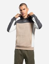 Felpa con cappuccio - Blocchi di colore - grigio scuro