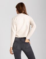 Pullover - Collo alla coreana - beige