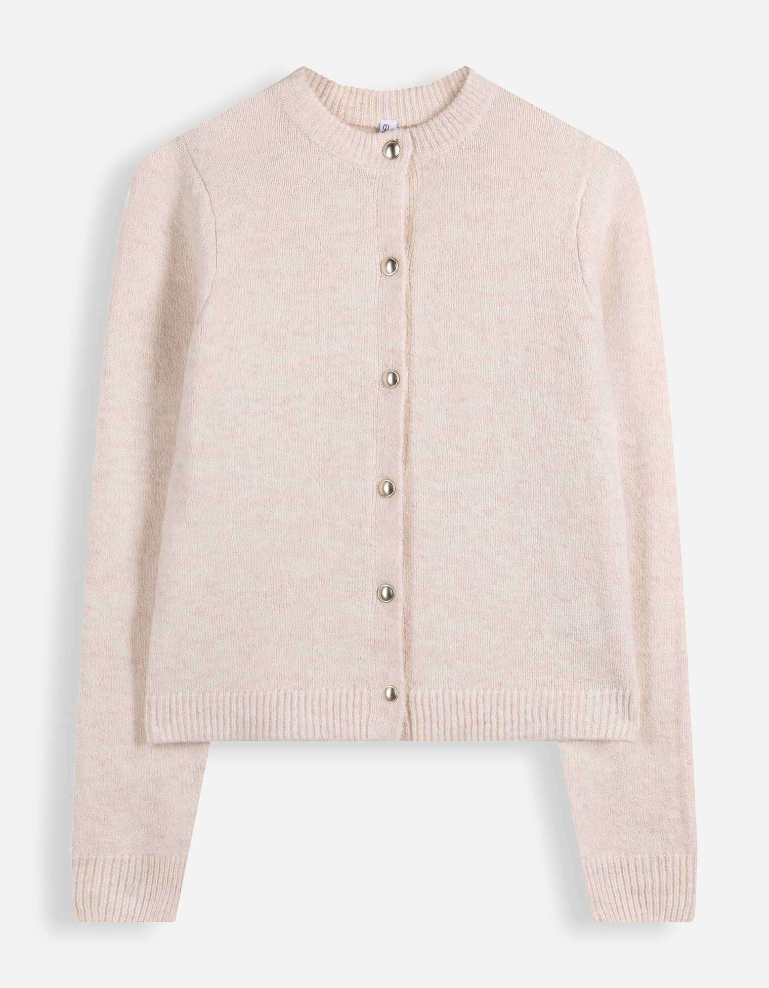 Cardigan - Knopfleiste - Beige