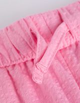 Hlače - seersucker - pink