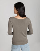 Pullover - viskoosisegu - tumeroheline