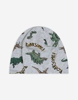 Beanie - Print all-over - lichtgrijs