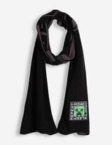 Ensemble bonnet, &eacute;charpe et gants - Imprim&eacute; - noir