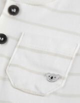 Set aus Langarmshirt und Hose - Streifen - wei&szlig;